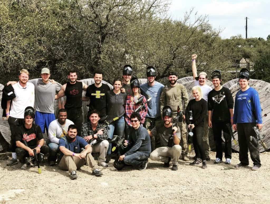 Company team building and corporate events at Austin Paintball